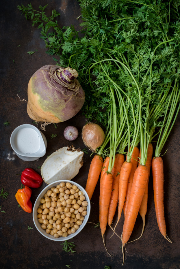 Steckrübencurry mit Kokosmilch