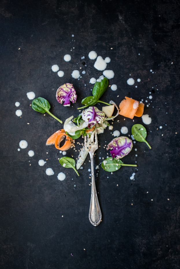 Foodfotografie Wintersalat mit Dressing