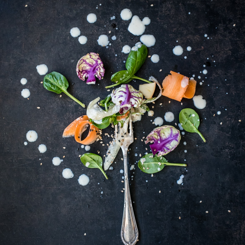 Foodfotografie Wintersalat mit Dressing