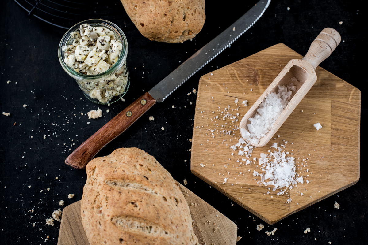 Käsebrot mit Kräutern - Geschenk zur Einweihungsparty