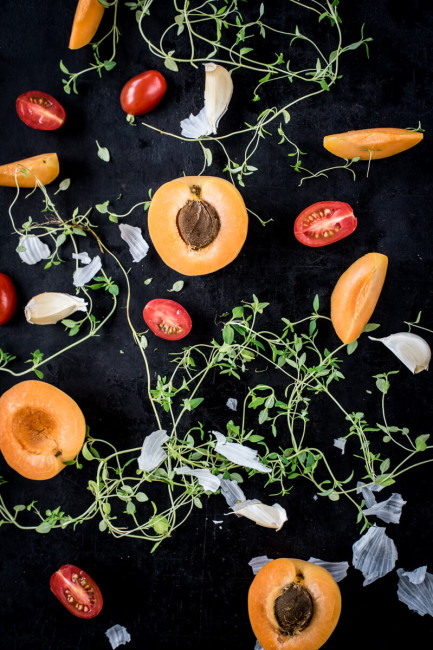 Sommerküche: Aprikosen und Tomaten-Soße für Geflügel