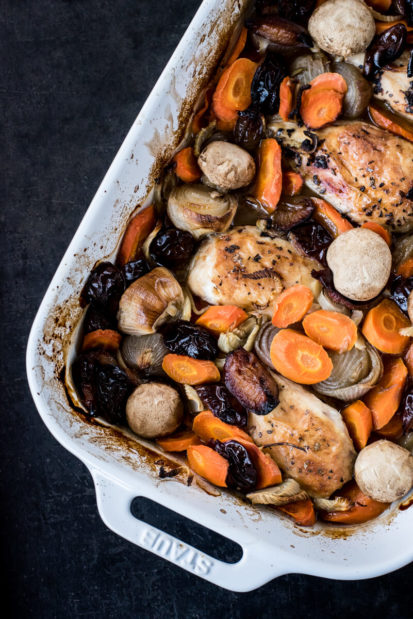 Hähnchen mit Zwetschgen - Kochen für Gäste