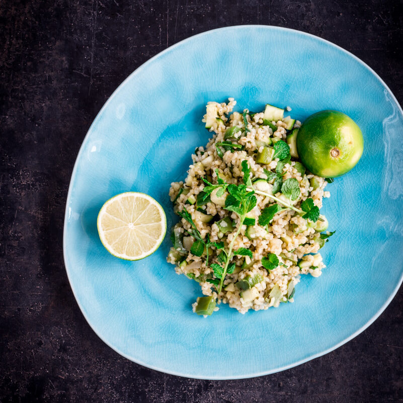 Bulgursalat wie der Hugo-Cocktail