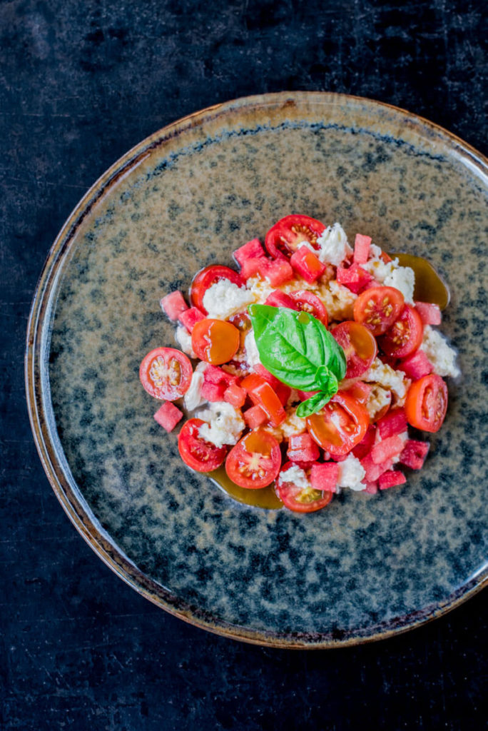 Tomate-Melone-Mozzarella