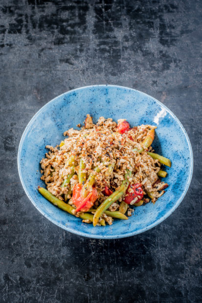 Grüne Bohnen vegetarisch Tofu