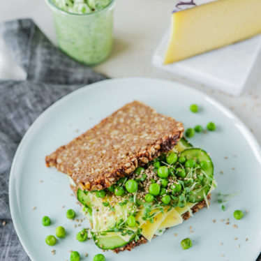 Erbsenaufstrich Sandwich