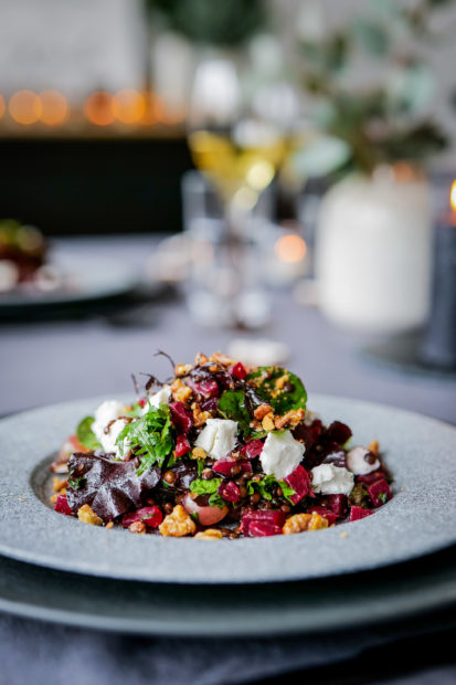 Linsensalat mit Rote Bete vegetarisch