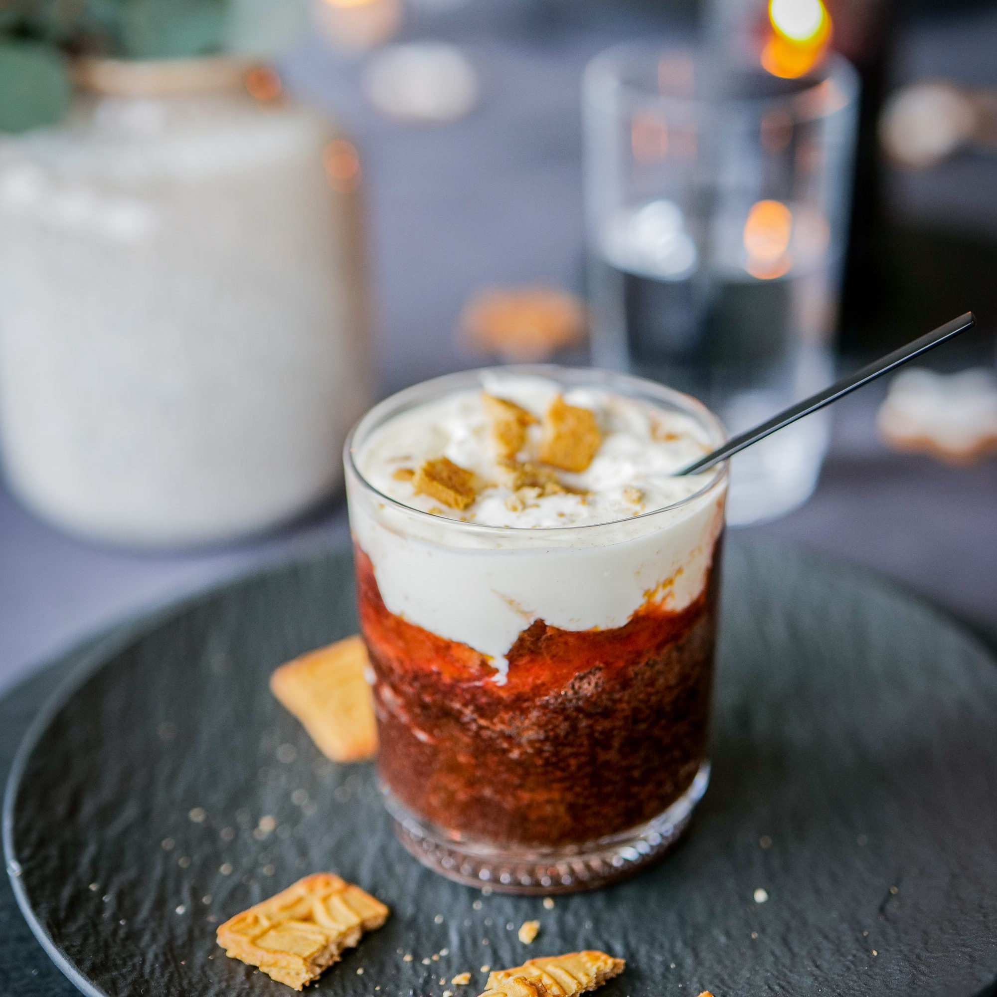 Schokoladenkuchen im Glas